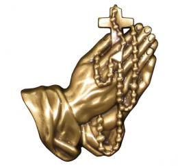 BRONZE LEFT HANDS WITH ROSARY